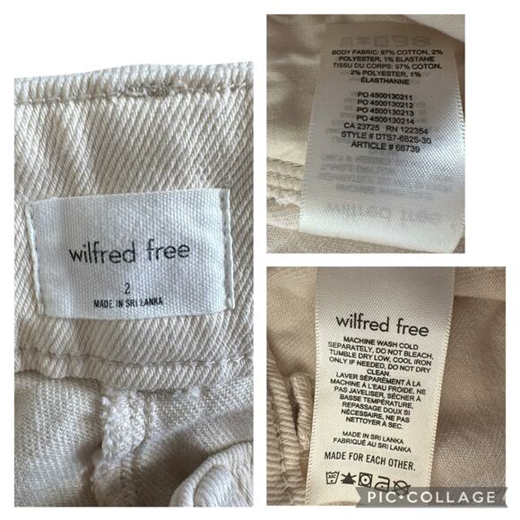 Aritzia Wilfred Free Modern Cargo Pants Off White Button Fly Women’s Size 2 - Picture 15 of 15